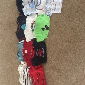 3-6 month short sleeve onesies
